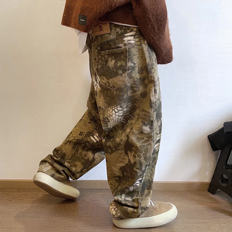New Men Chic Snake Print Stree - Streetwear Brand Popular ulasan dan harga
